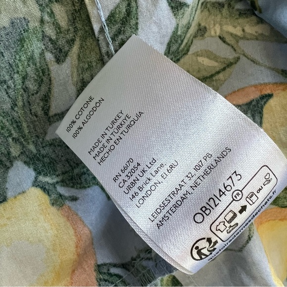 Anthropologie Somerset Maxi Dress Tiered Iris Blue Lemon Print Dress Women’s XL - Picture 13 of 14